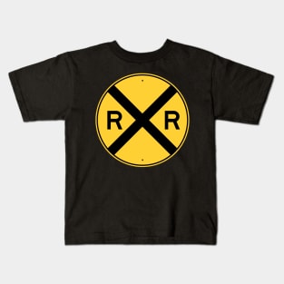 Railroad Xing Sign (new) Kids T-Shirt